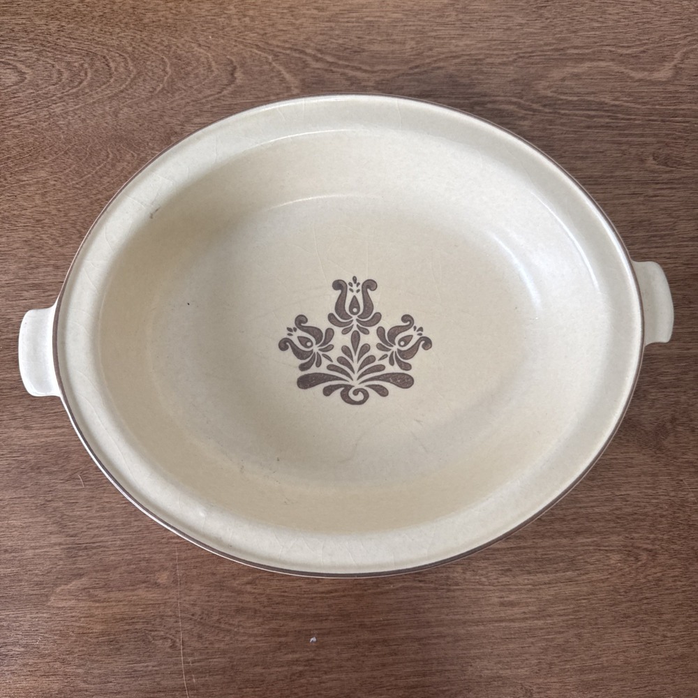 New Pfaltzgraff Village 11.25" Oval Vegetable Serving Dish W/Handles USA